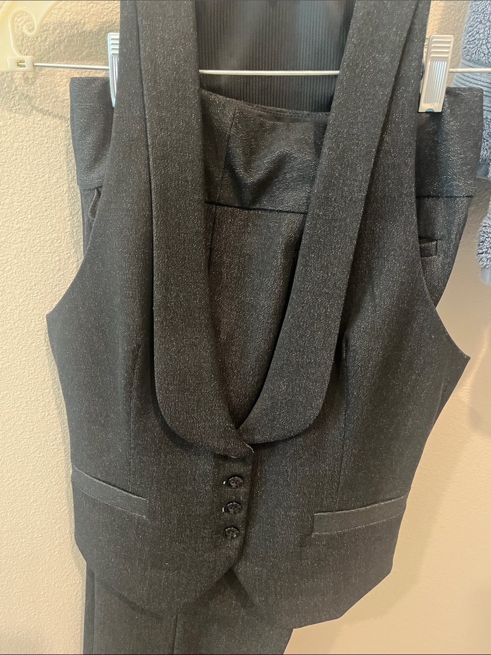 Express Design Studio Women's Black Pantsuit Vest combo